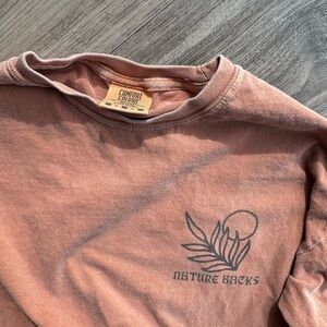Nature Backs Rust Brown Shirt with Black Nature Graphic